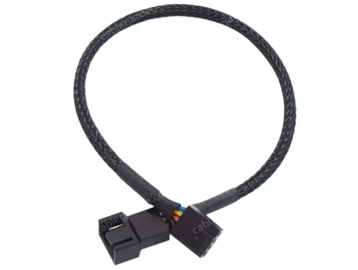 PWM one-point temperature control cooling fan extension cable 1in 1out