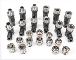 M12 connector waterproof male and female connector 8 pins m12 φ13.4mm