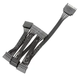 SATA 6-point hard drive power connector extension cable 1Main and 6secondary lines