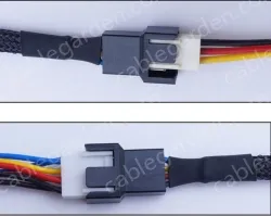 PWM one-point temperature control cooling fan extension cable 1in 1out