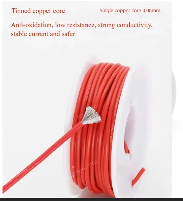 Silicone high temperature cable 16AWG White