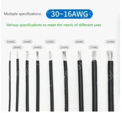 Silicone high temperature cable 16AWG Brown