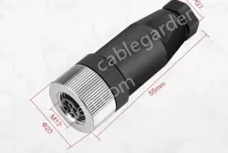 M12 connecto waterproof male and female connector 5 pins m12 &phi;20 55mm